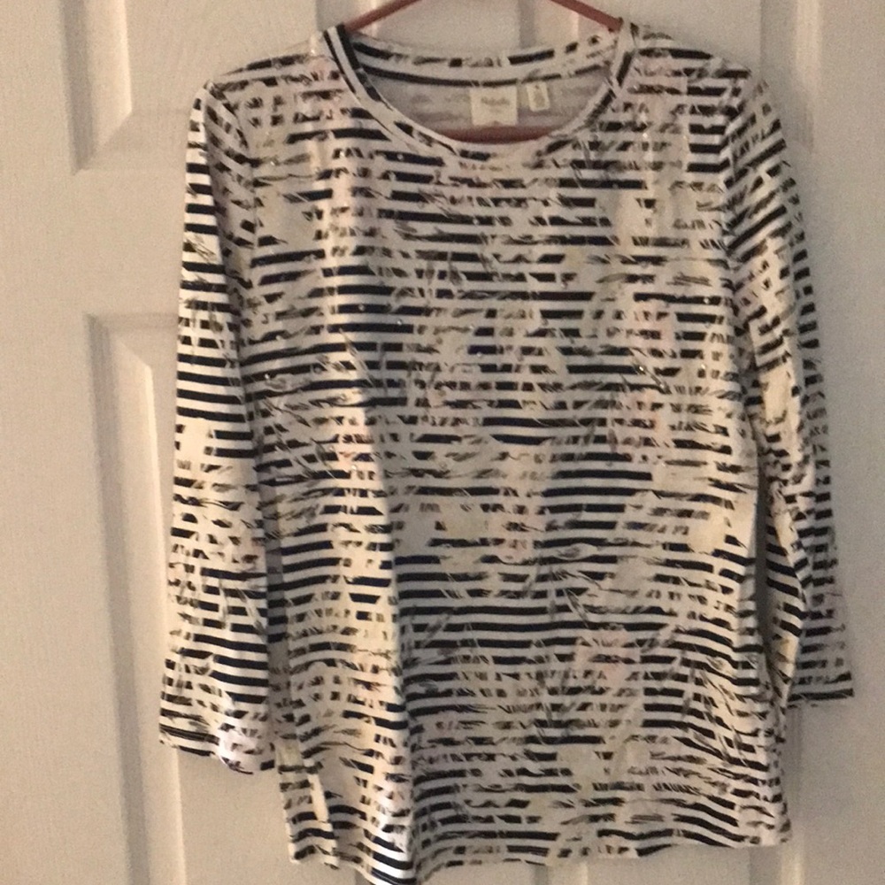 Rafaella top shirt size medium 3/4 sleeves